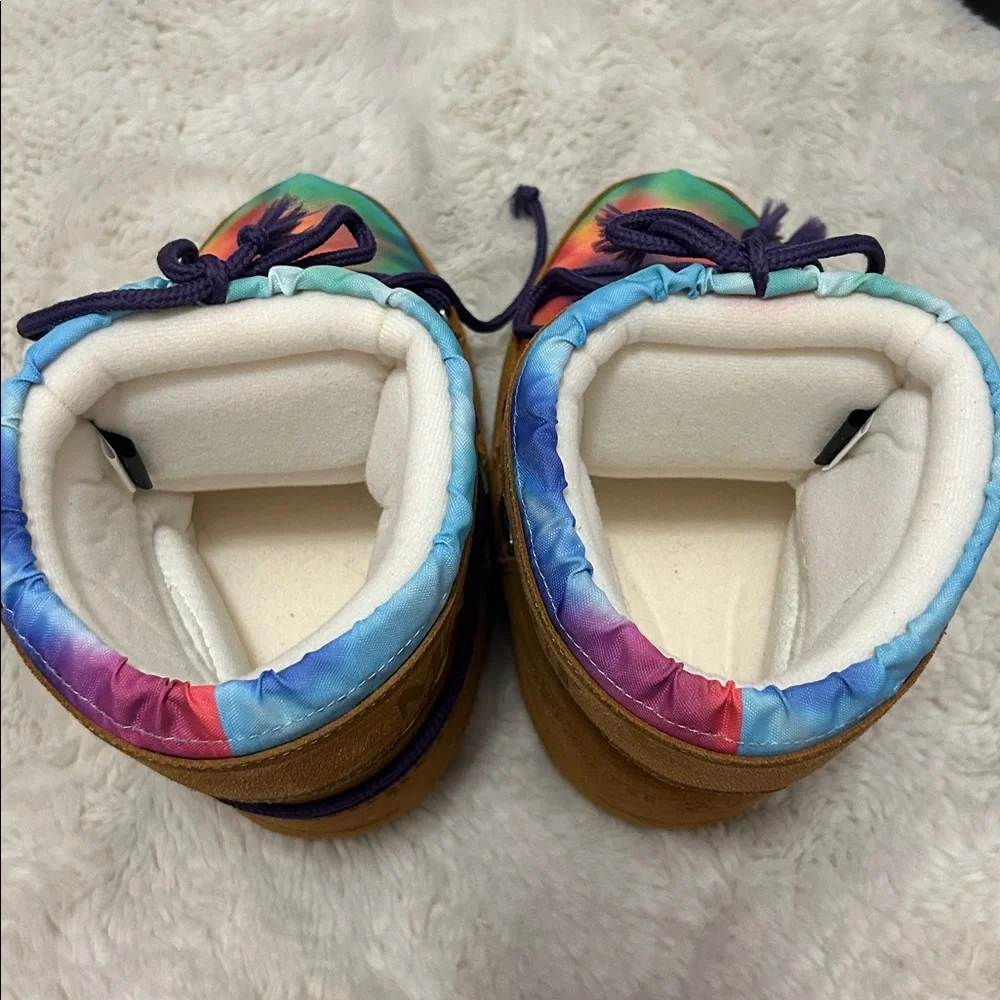 Moon Boot x Palm Angels Brown Multicolored  Fleece Lined Suede Boots